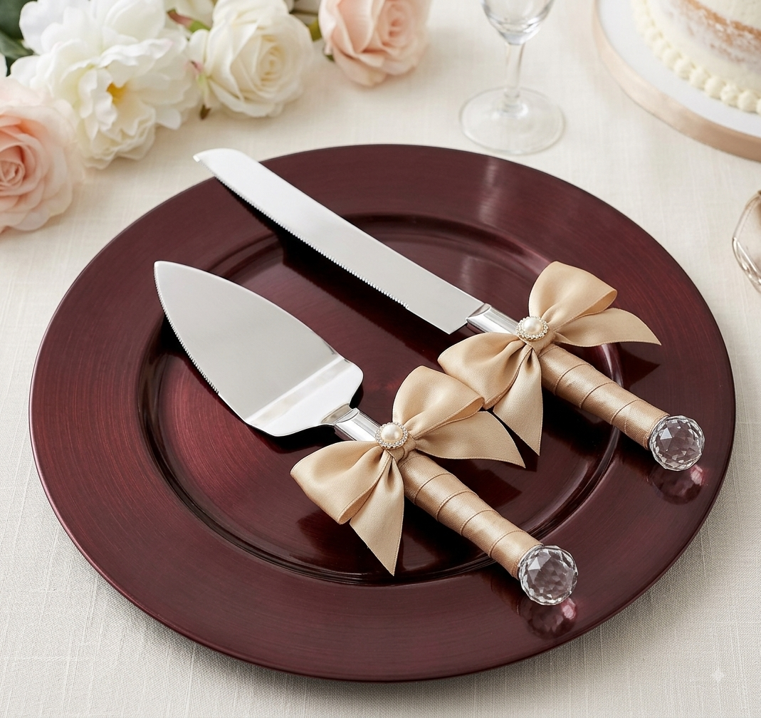 Wedding Cake Knife and Server Set