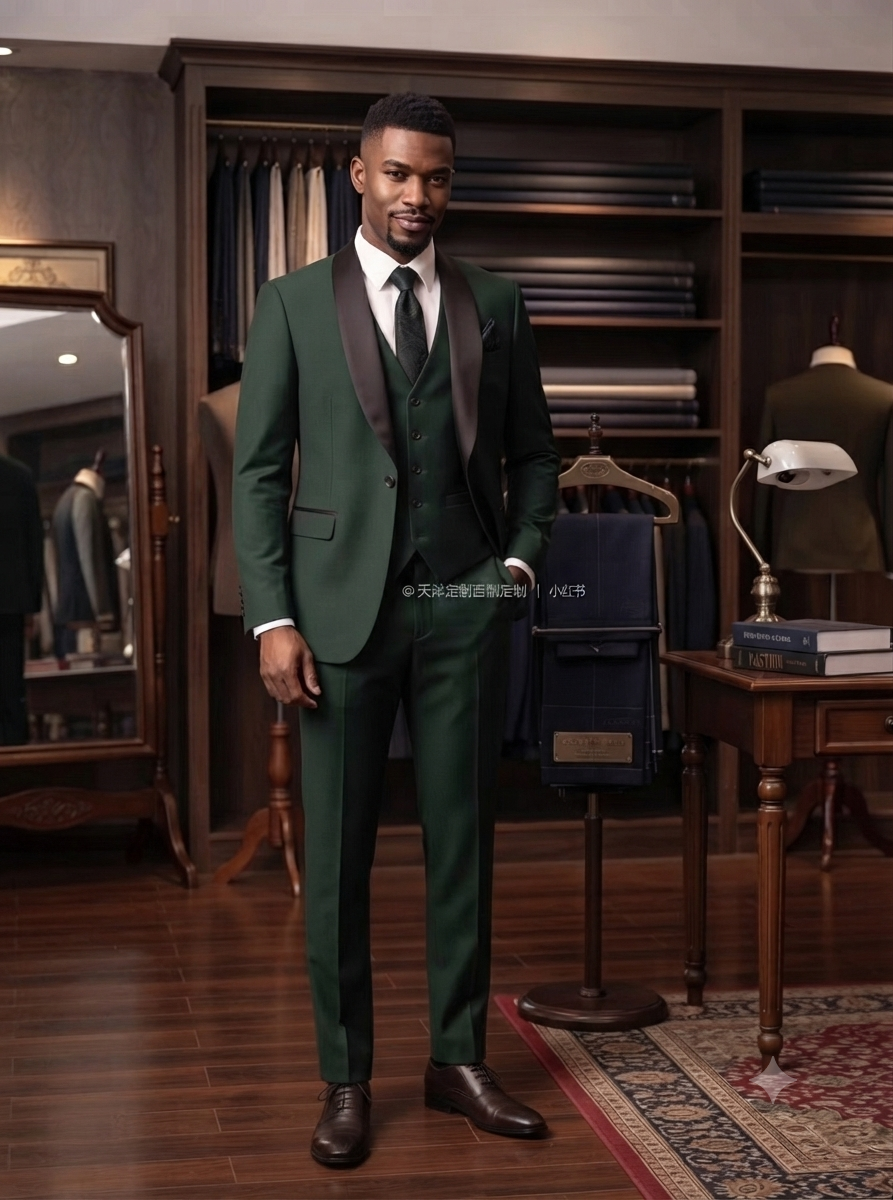 Men's slim tuxedo three-piece set