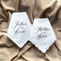 Happy handkerchiefs for the bride and groom's parents