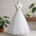 A-Line Hoopless Floor-Length Bridal Petticoat | Soft Fluffy Underskirt for Wedding & Formal Dresses