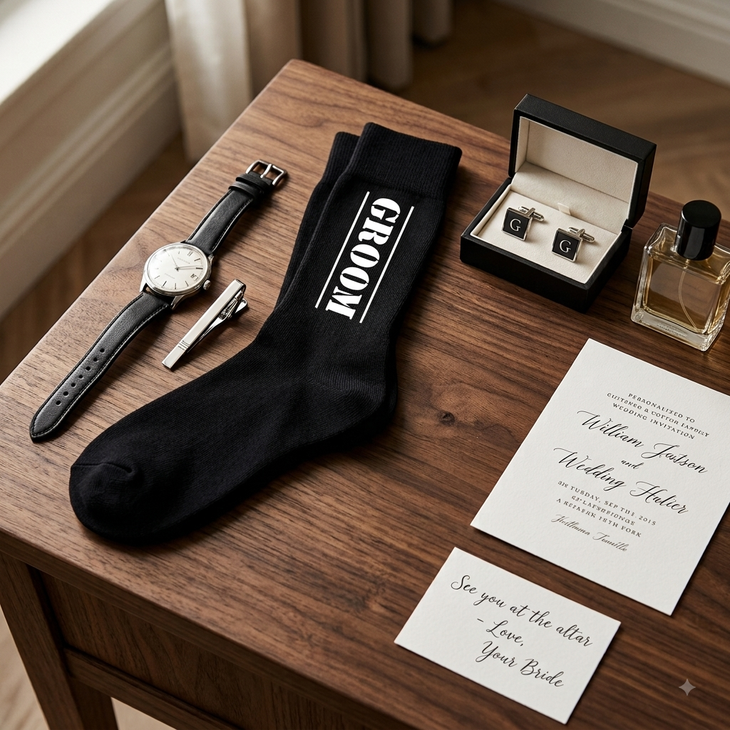 Personalized Wedding Socks for Men – Groom, Best Man & Groomsman Gifts