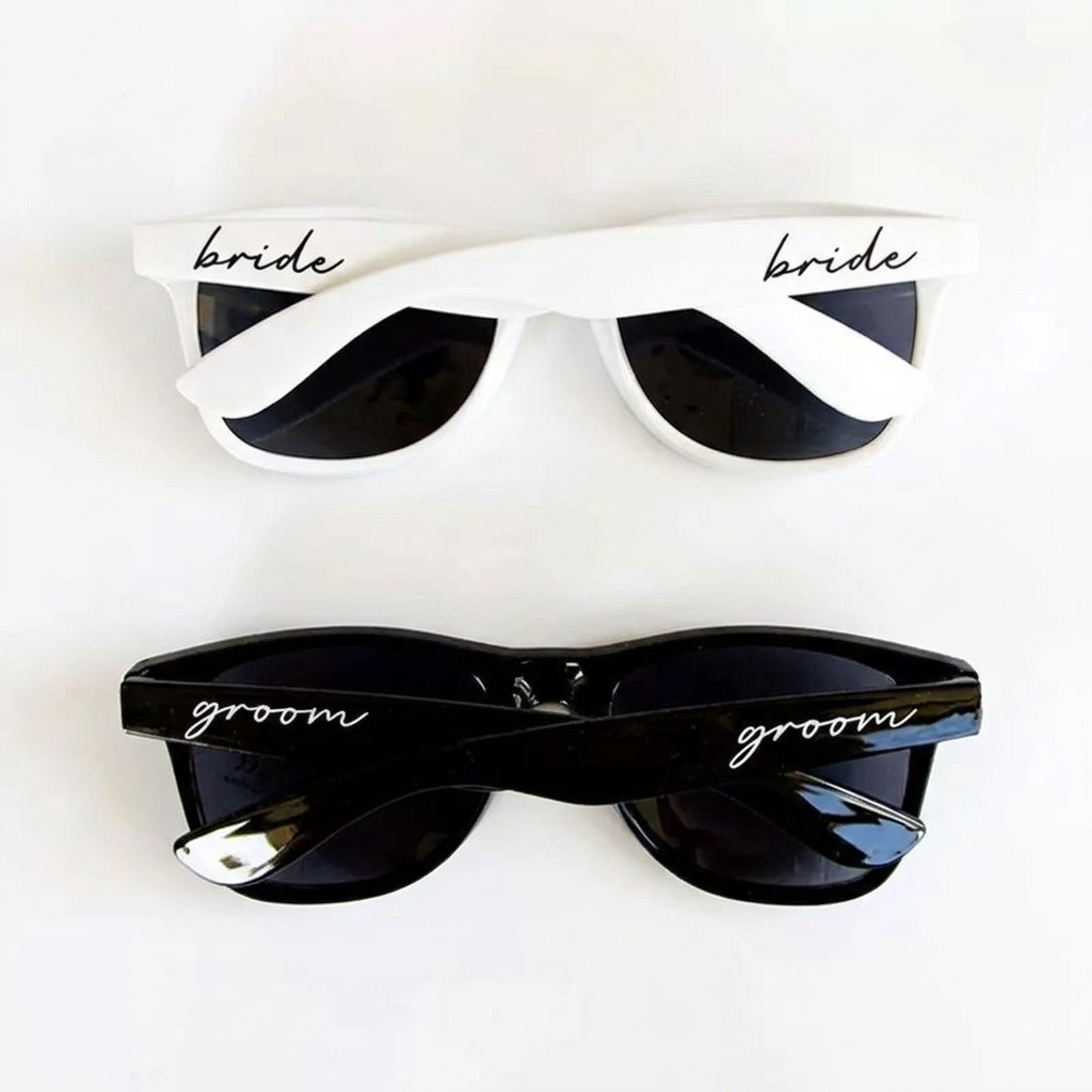 Bride & Groom Wedding Sunglasses | Bridal Party Photo Booth Favors