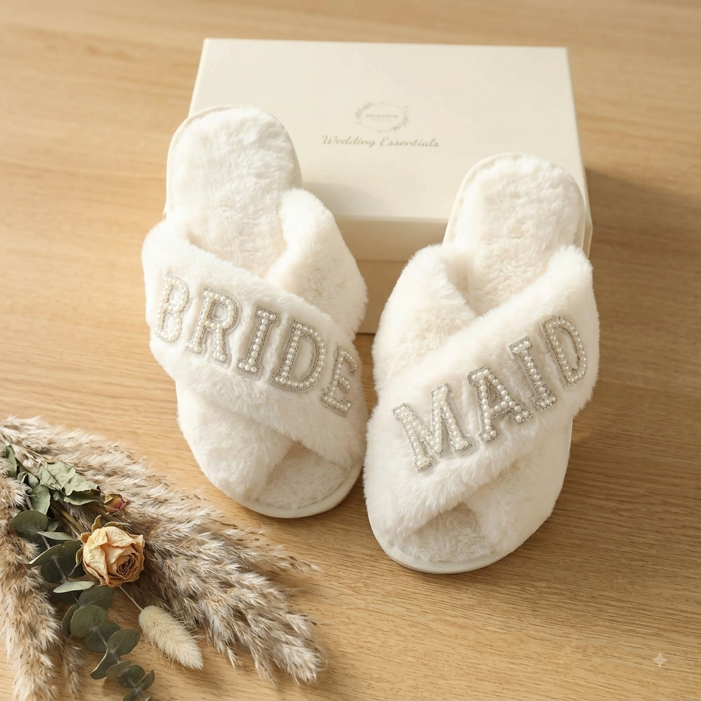 The Pearl Collection Luxe Bridesmaid Slippers