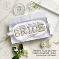 Luxury Handcrafted Pearl "BRIDE" Satin Sleep Mask & Gift