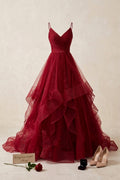 The Celestial Gown - Shimmering Tulle Layered Evening Dress