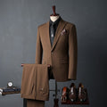 Men 2pc Set Brown suit