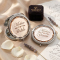 other of the Bride & Groom Compact Mirror – Rose Gold