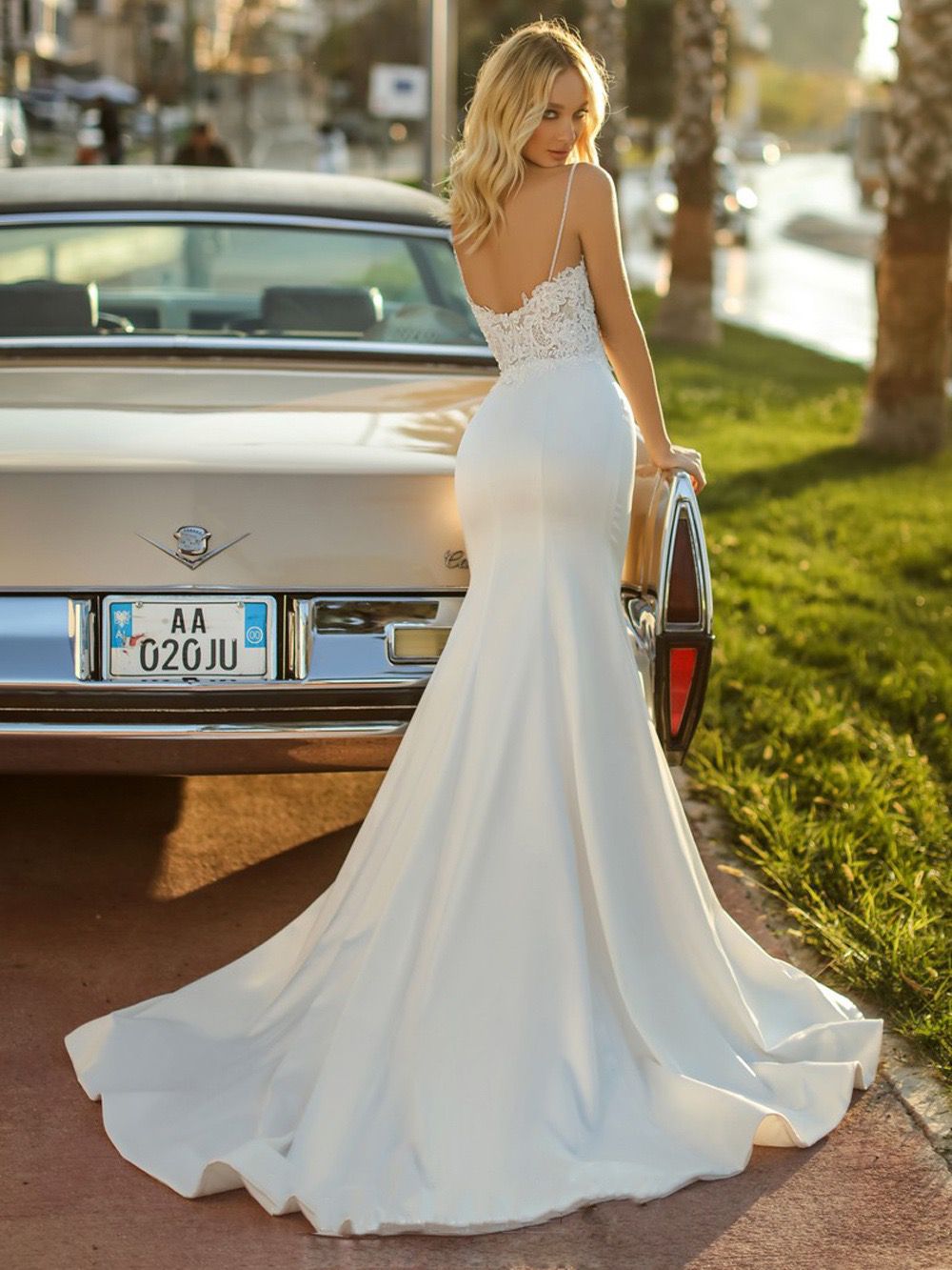 Lace Bodice Mermaid Wedding Gown - Only Love Bridal Store