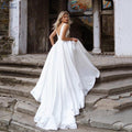 Minimalist Deep V A-Line Wedding Gown - Only Love Bridal Store