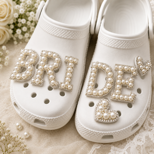 Bride Pearl Clog Slippers – Bridal Wedding Sandals