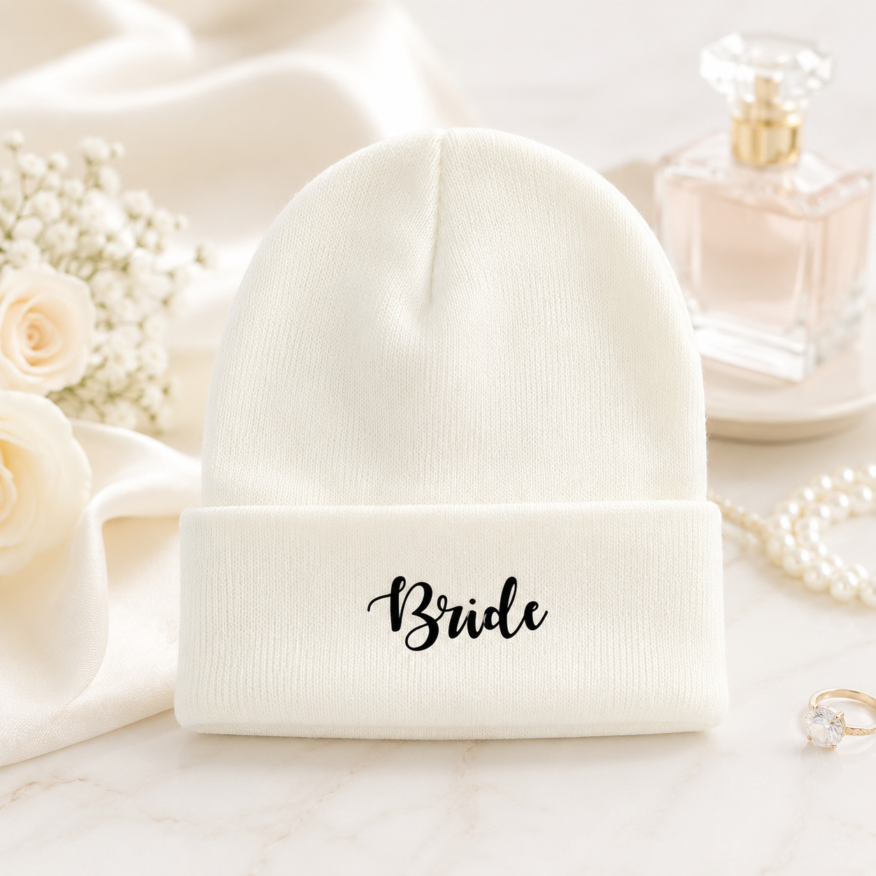 Bridal Beanie Hat – Wedding Knit Hat