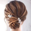 Pearl & Crystal Floral 2pcs Bridal Hair Pins