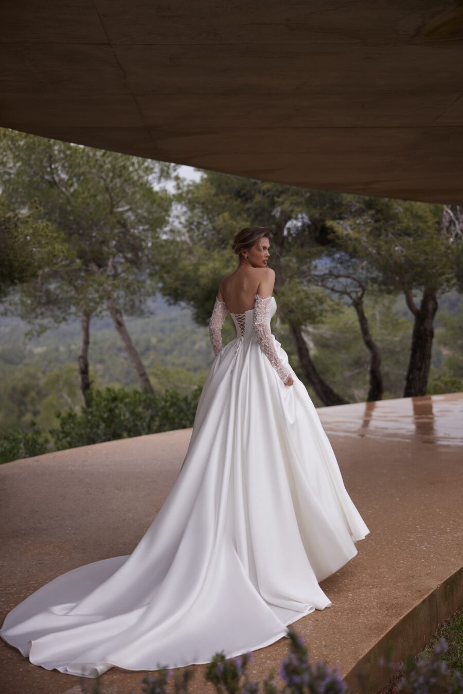 Off-Shoulder A-Line Wedding Dress - Only Love Bridal Store