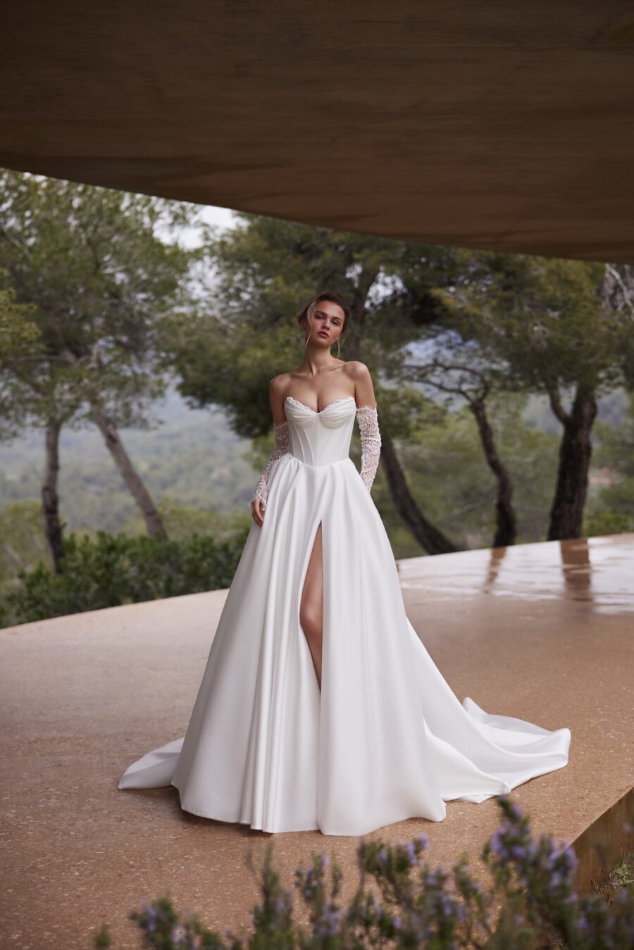 Off-Shoulder A-Line Wedding Dress - Only Love Bridal Store